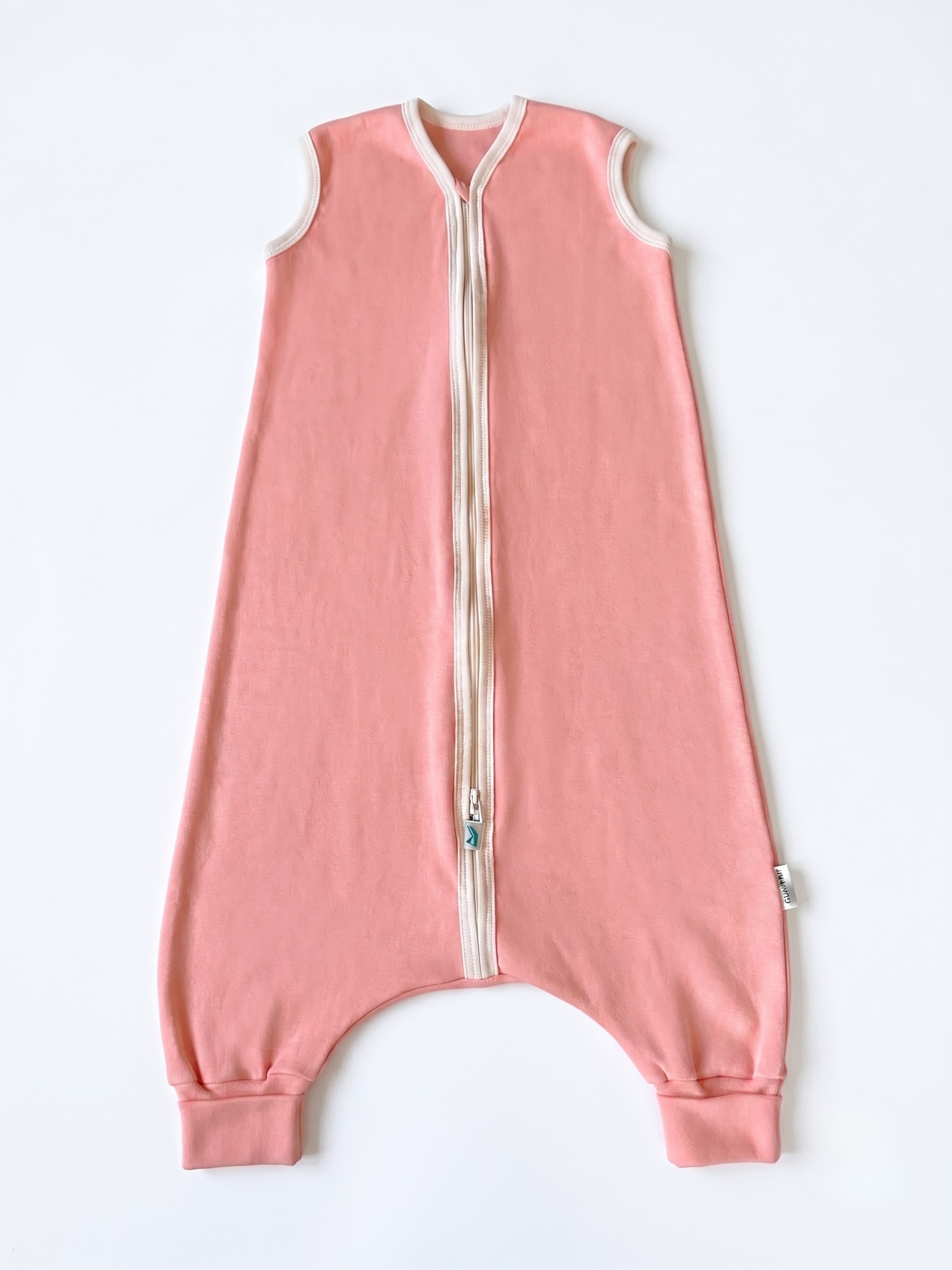 Sleeveless Organic Cotton Rib Knit Sleeper Bag For Walkers TOG 1.5 Candy Coral Sleep Sack for Walkers CastleWare Baby 911-37