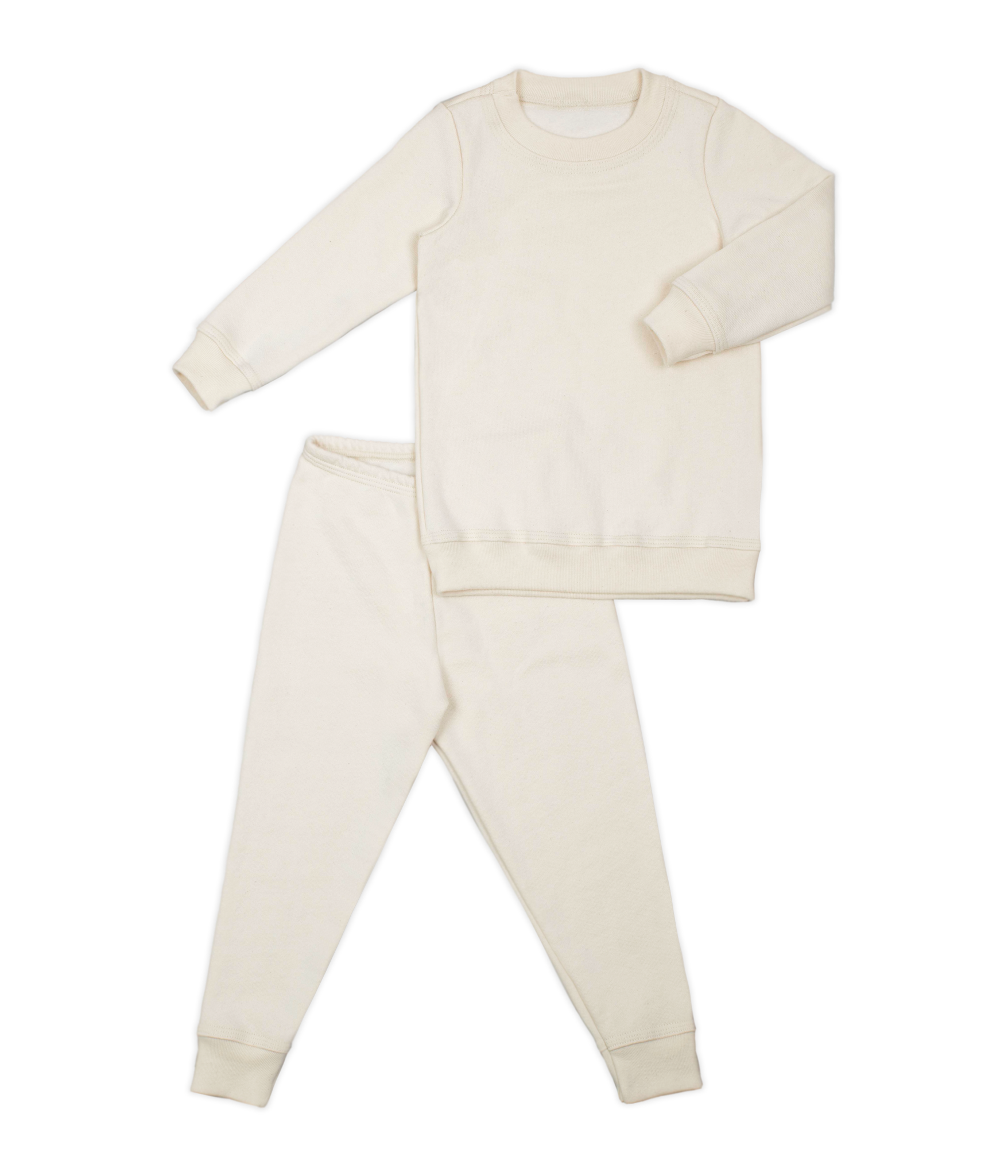 Organic Cotton Fleece Pajama and Play Set TOG 2.0 Natural (Undyed) Pajama and Play Set CastleWare Baby CWB-24-0930-4