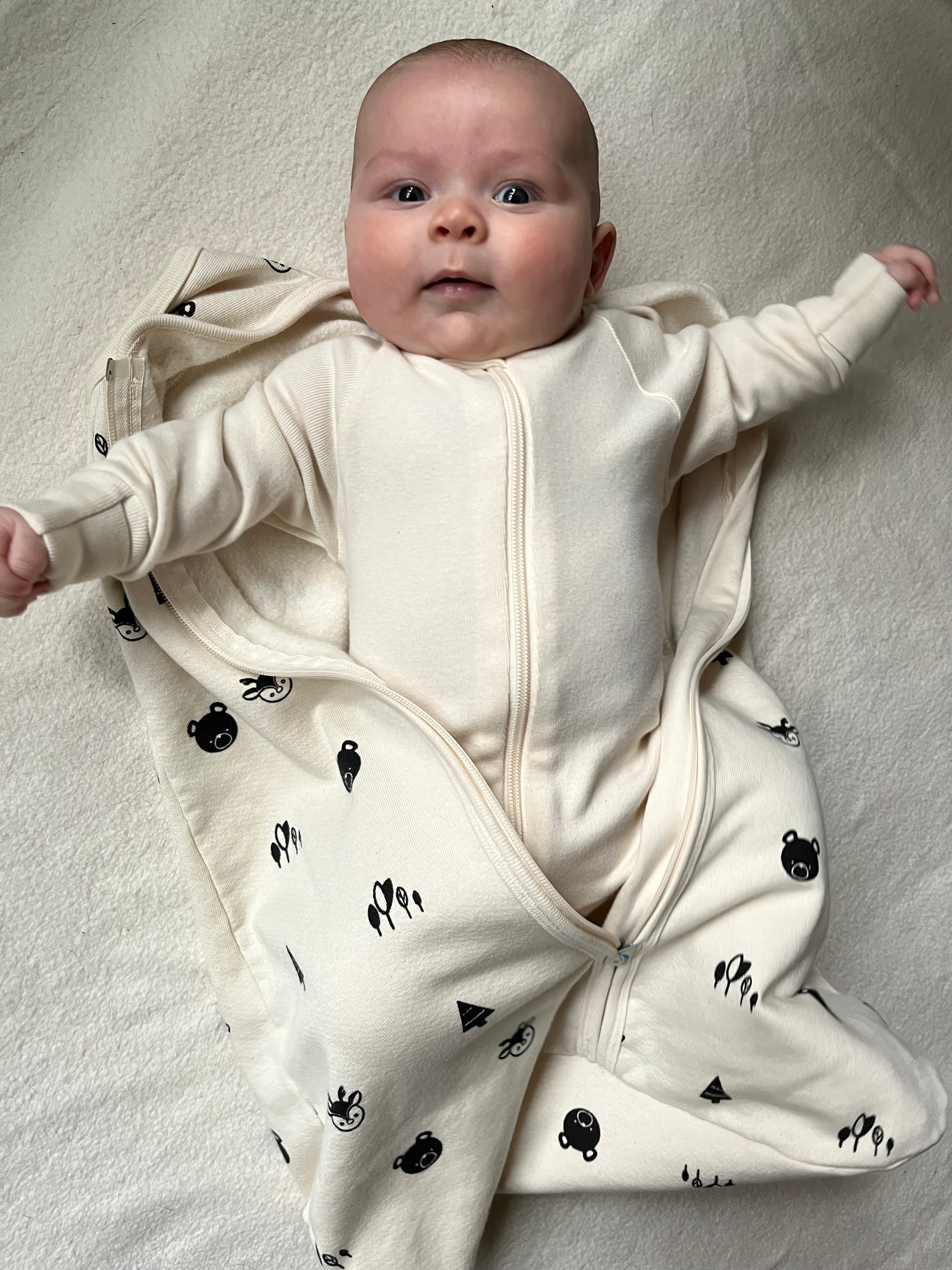 Sleeveless Organic Cotton Fleece Sleeper Bag TOG 2.0 Sleep Sack Baby & Toddler CastleWare Baby Natural-Footie-Pajama-sleeper