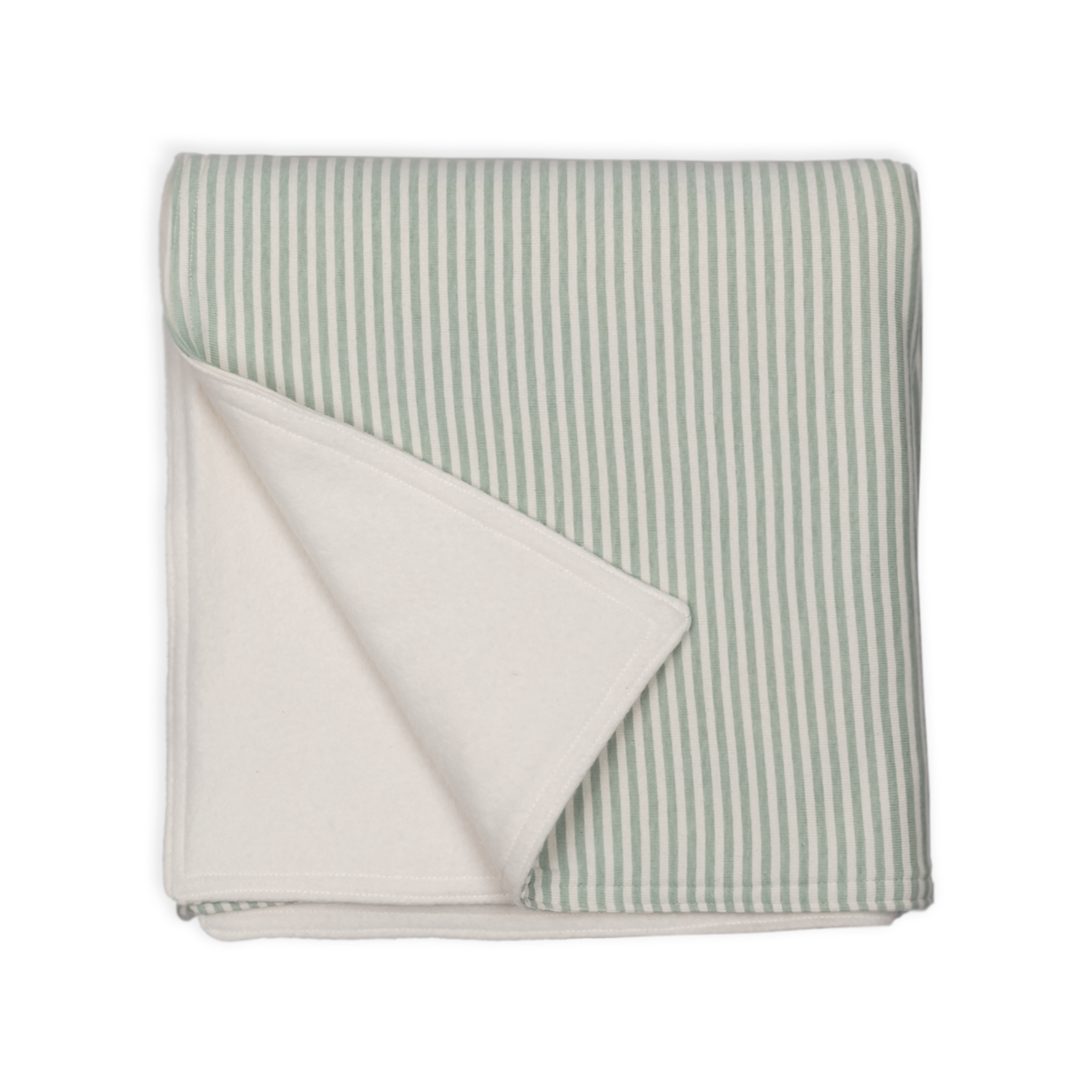 Organic Cotton Fleece Twin Blanket - Adult Throw - TOG 3.0 Soft Green Stripe Blankets CastleWare Baby Natural-Green-Stripe-Blanket-Website_147a156d-e4f0-4128-bcf1-dab1af21be8b