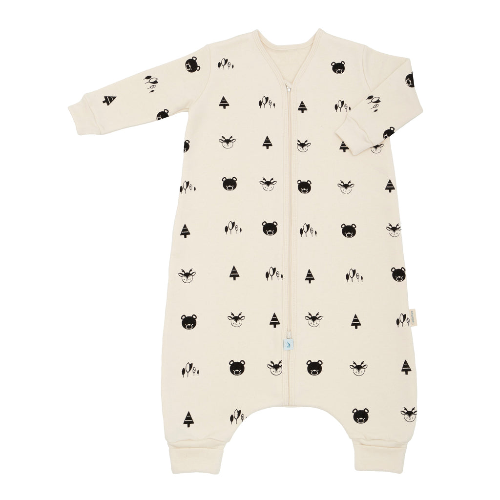 Long Sleeve Organic Cotton Fleece Sleeper Bag For Walkers TOG 2.0