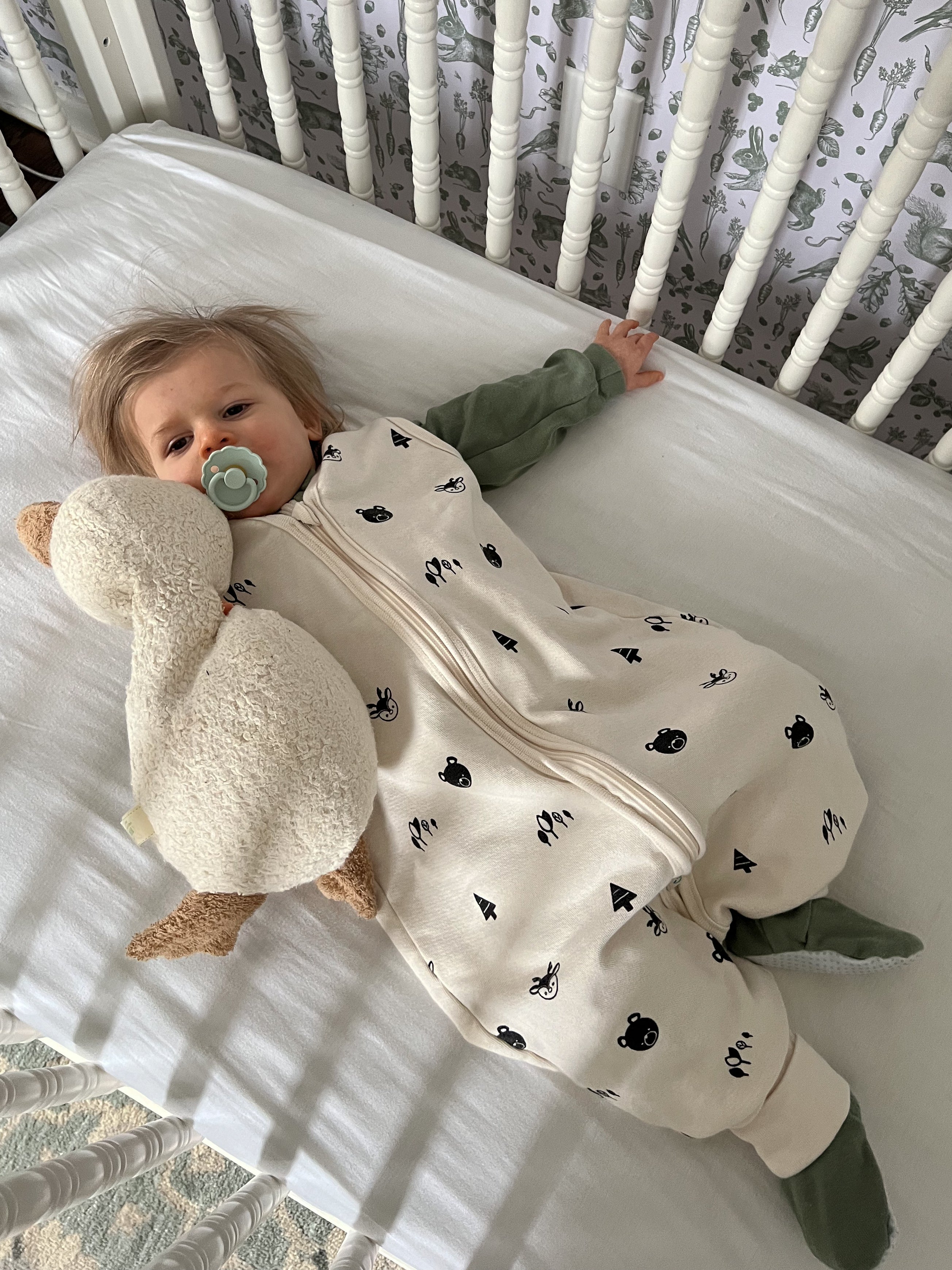 Sleeveless Organic Cotton Fleece Sleeper Bag For Walkers TOG 2.0 Sleep Sack for Walkers CastleWare Baby Bag-Walkers-Feet-Out-Lying_777d1194-cc2e-4058-9e38-fd97685f3266
