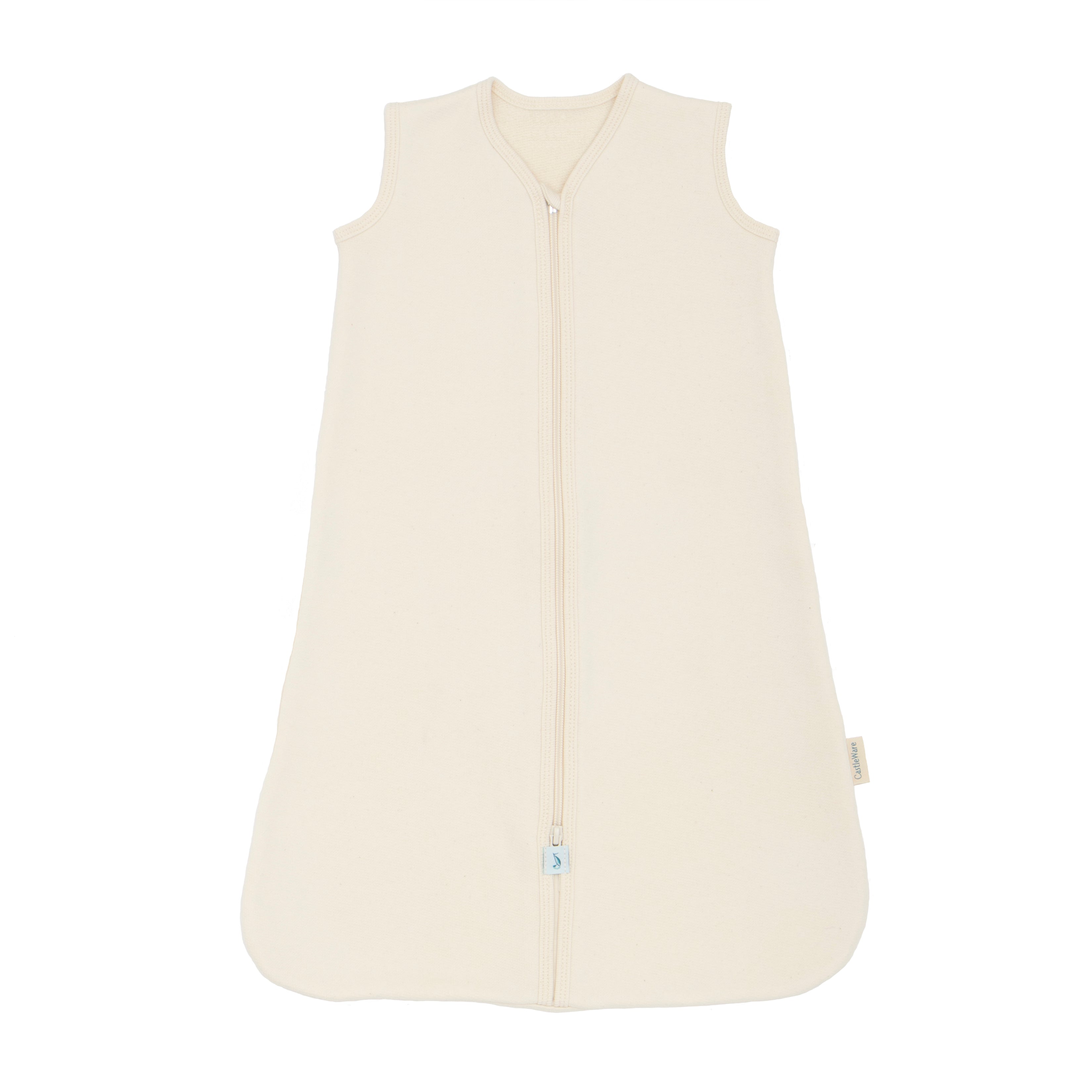 Sleeveless Organic Cotton Fleece Sleeper Bag TOG 2.0 Natural (undyed) Small 3-6 Mos. Sleep Sack Baby & Toddler CastleWare Baby 920-00-S_2020