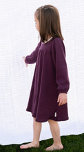 Girls Long Sleeve Organic Cotton Rib Knit Dress Long Sleeve Dress CastleWare Baby organic_cotton_dress_plum