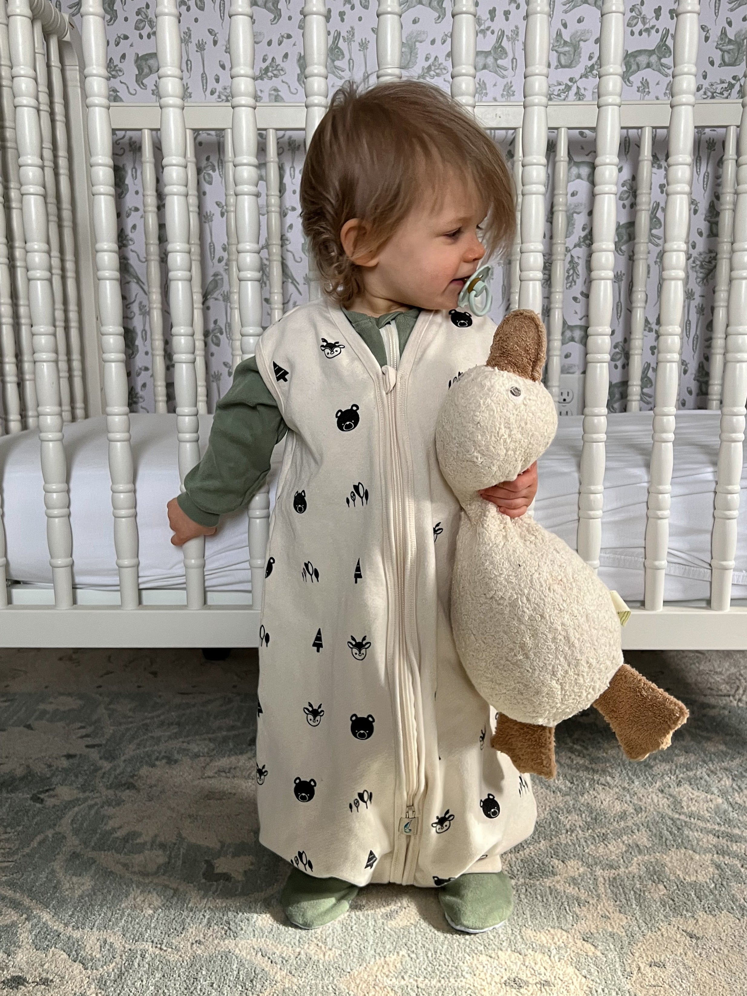 Sleeveless Organic Cotton Fleece Sleeper Bag For Walkers TOG 2.0 Sleep Sack for Walkers CastleWare Baby Bag-Walkers-Standing_7fb606af-0472-4764-9877-b7186945be50