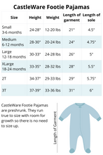 Organic Cotton Fleece Footed Sleeper TOG 2.0 Footie Pajamas CastleWare Baby Website_AltImageInfo-Graphics1000x1500px_FootiePajamas_withimage_bc096454-cbfe-4d3f-82ff-c1af17e03a7c