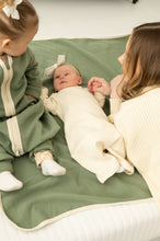 Newborn Organic Cotton Rib Knit Gown TOG 1.5 CastleWare Baby bagforwalkers-mossgreen